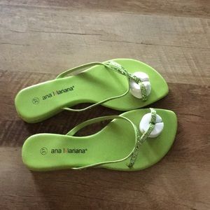 Snazzy green sandals